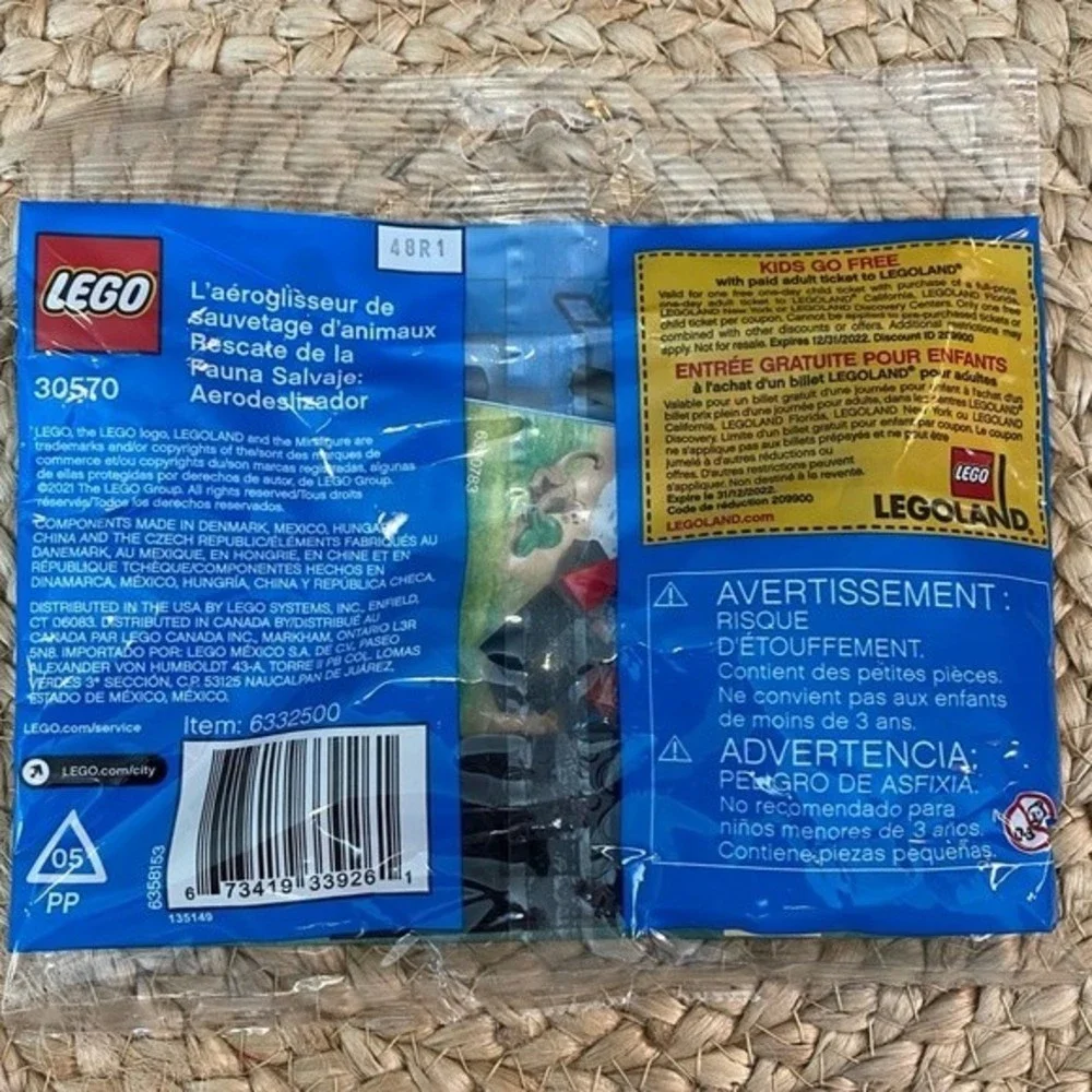 New Retired Lego City 30570 Wildlife Rescue Hovercraft Ages 5+